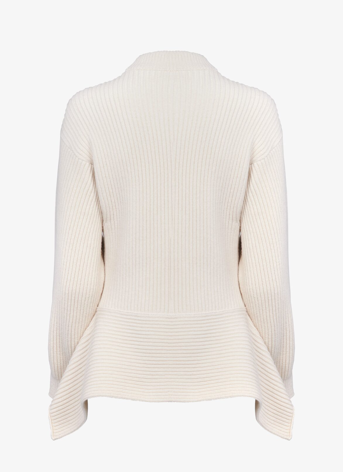 High-neck rib knit sweater ALAÏA IVORY HIGH-NECK RIB KNIT SWEATER